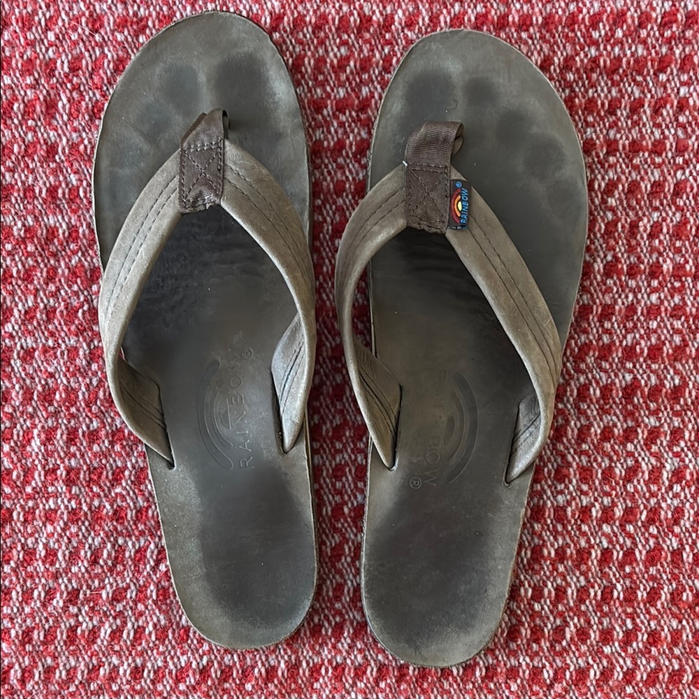 Rainbow Sandals Brown Flip Flops